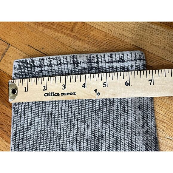 Wrangler Women's 7 Gray Pant Acid Wash Ankle Straight Leg Pinstripe 80s Retro - Picture 6 of 9